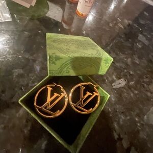Gold Designer Hoop Earrings